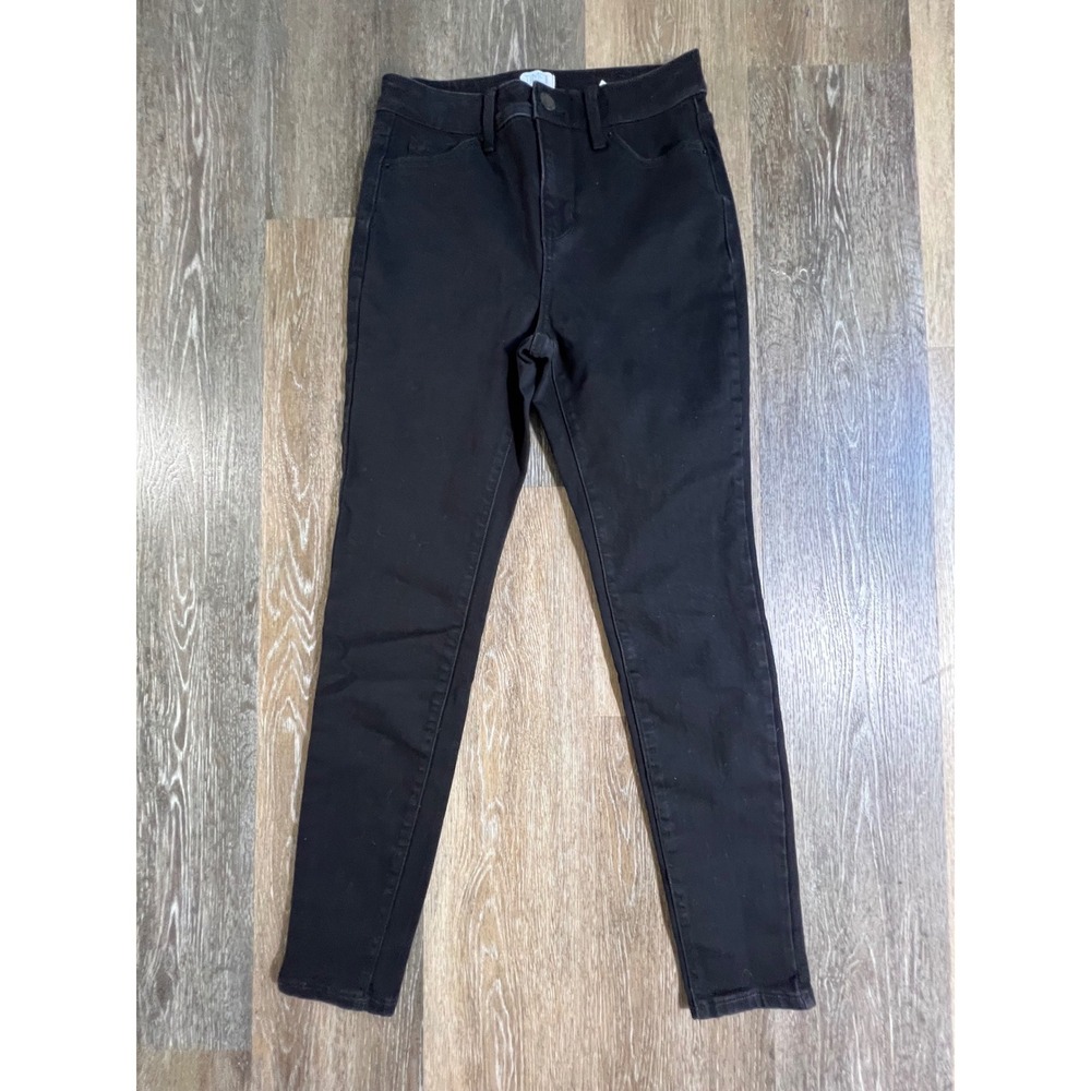 Time and Tru Skinny Jeans Women 4 Black High Rise Stretch Denim Pants